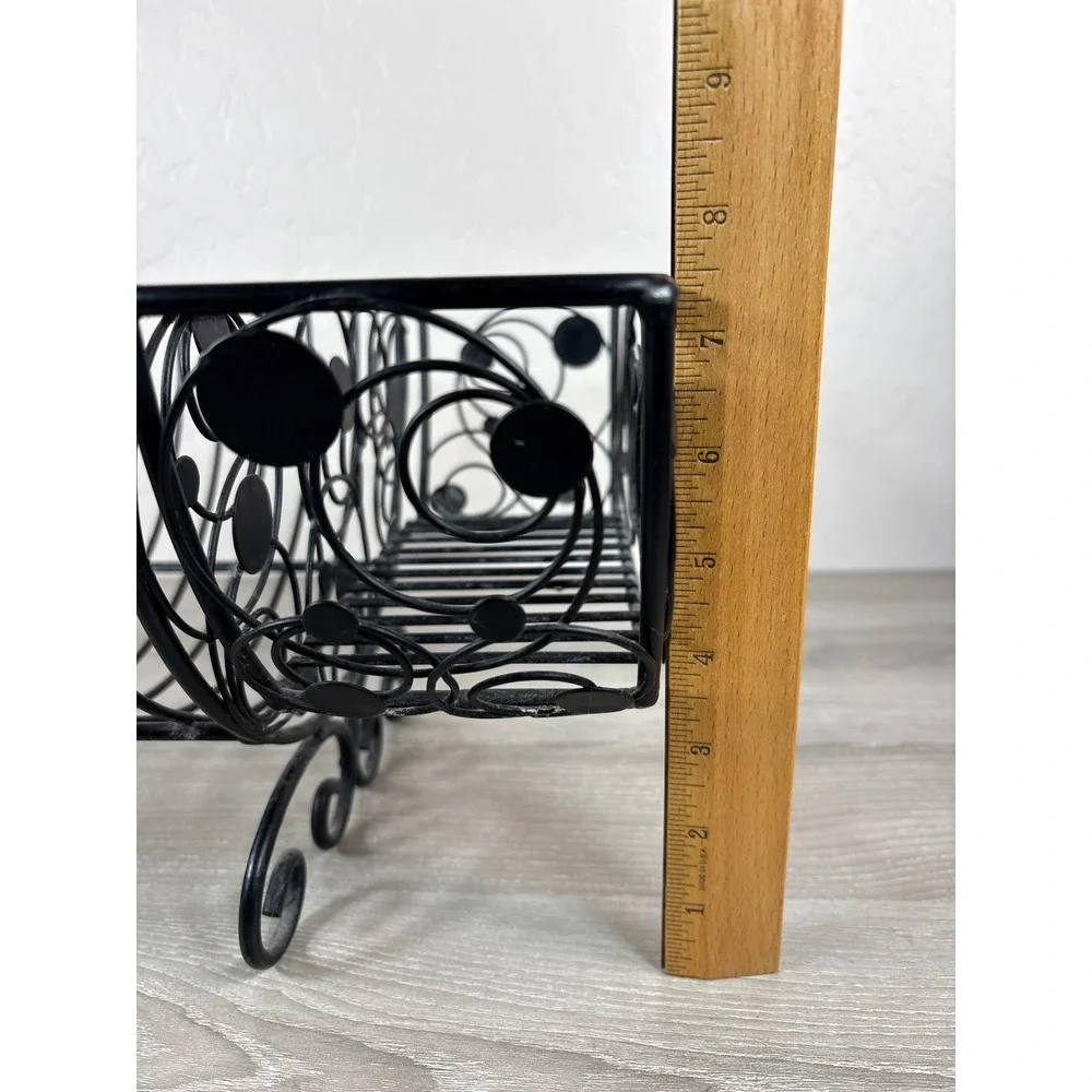 Vintage Black Wire Dish Rack -French Country Kitchen Draining Board Wrought Iron